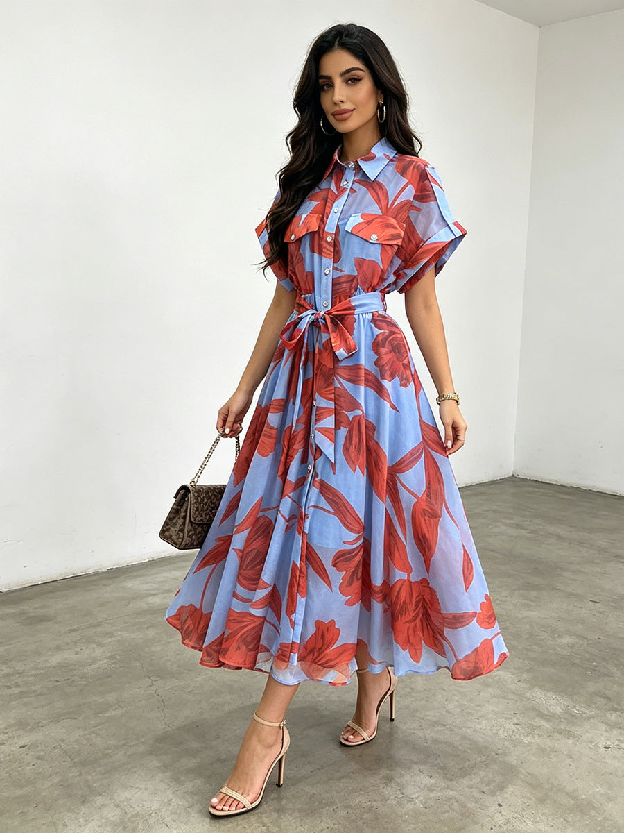 Azalea Green Lace-up Dress