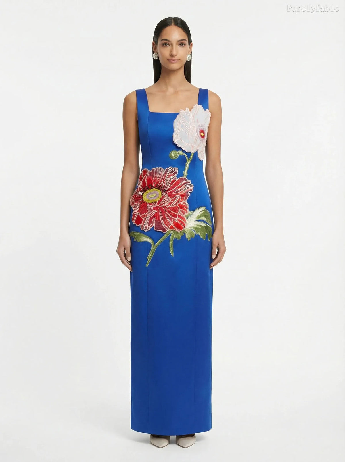 Eloise Red Floral Patchwork Dress