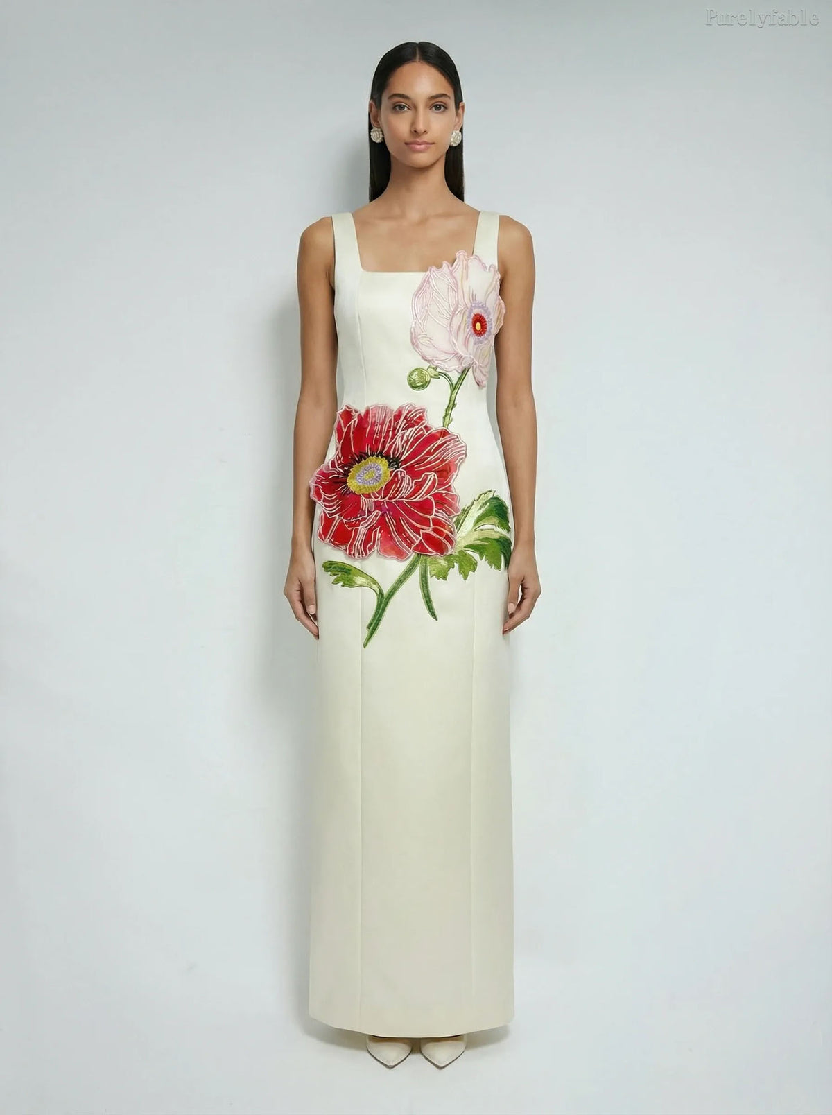 Eloise Red Floral Patchwork Dress
