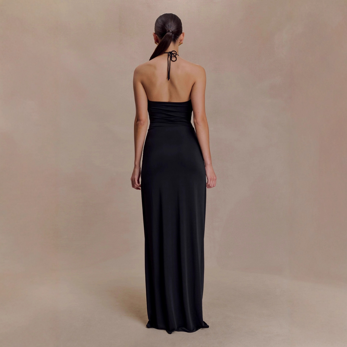 Emily strappy fitted long dress