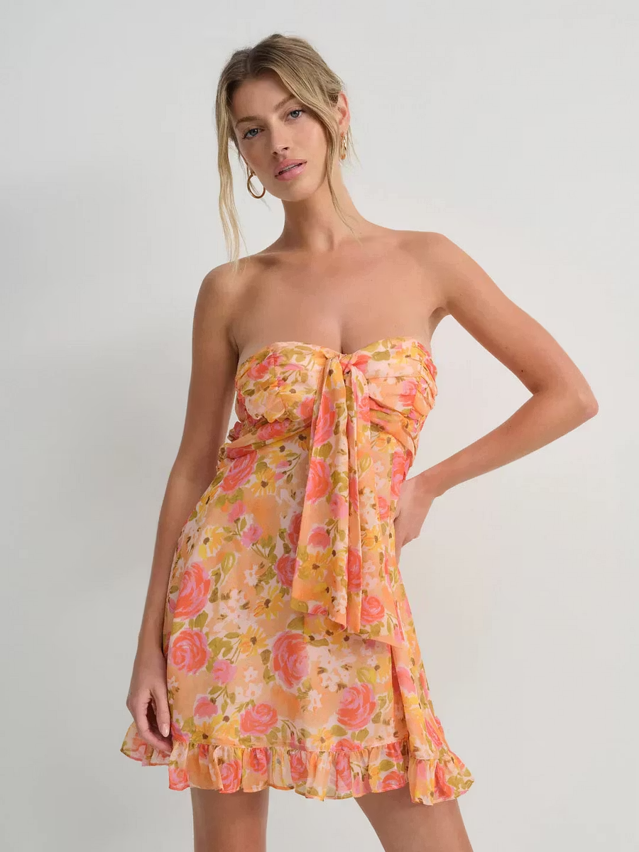 Savannah Floral Ruffle Mini Dress