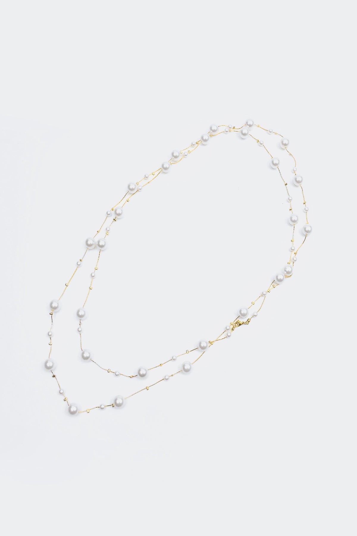 Faux Pearl Long Necklace