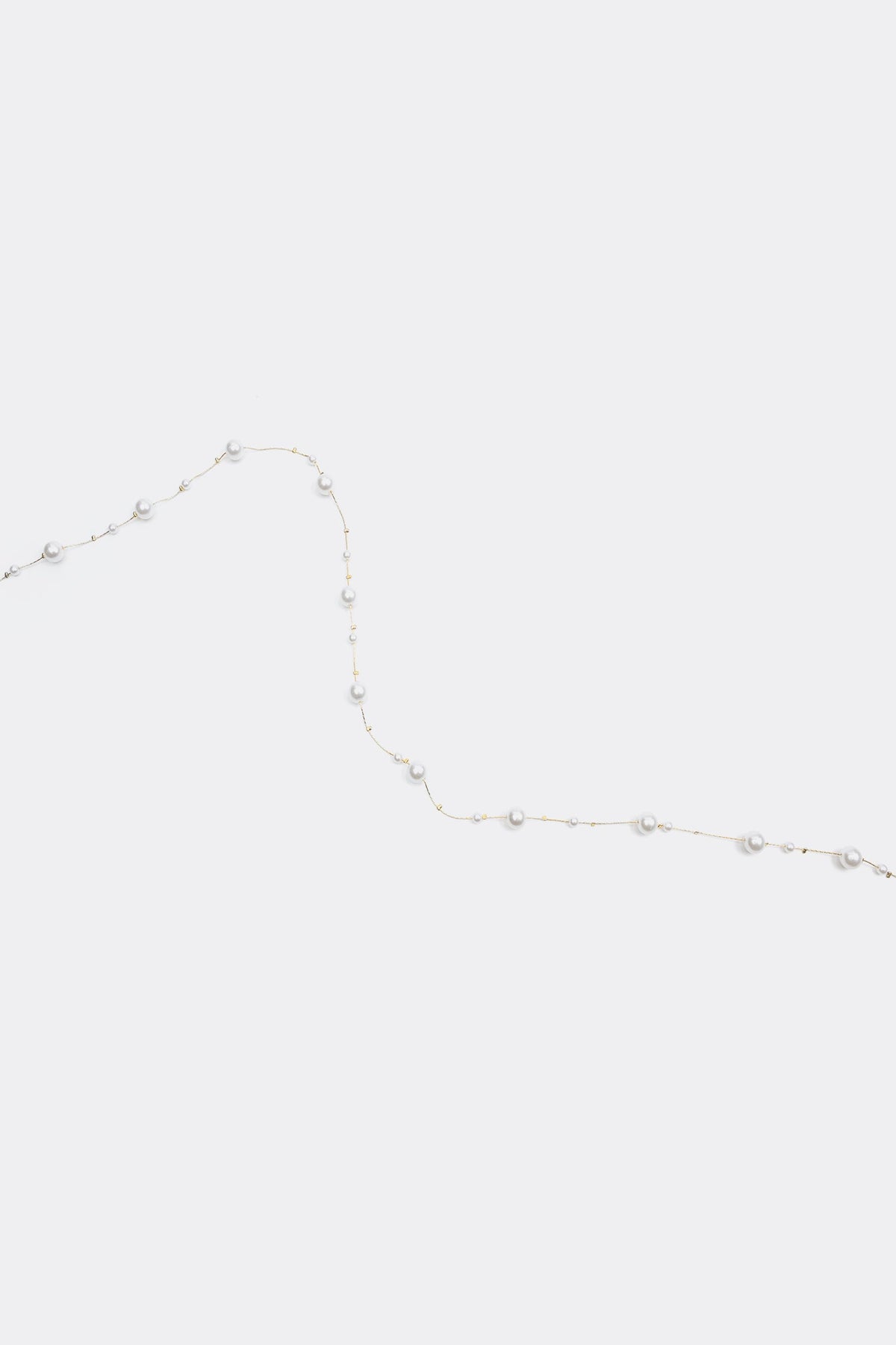 Faux Pearl Long Necklace
