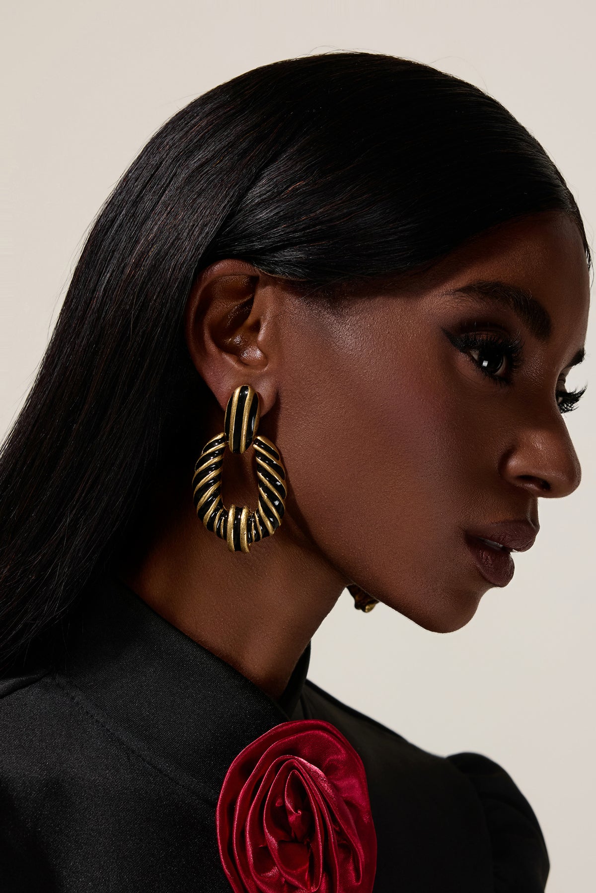 Vintage Zebra Print Drop Earrings