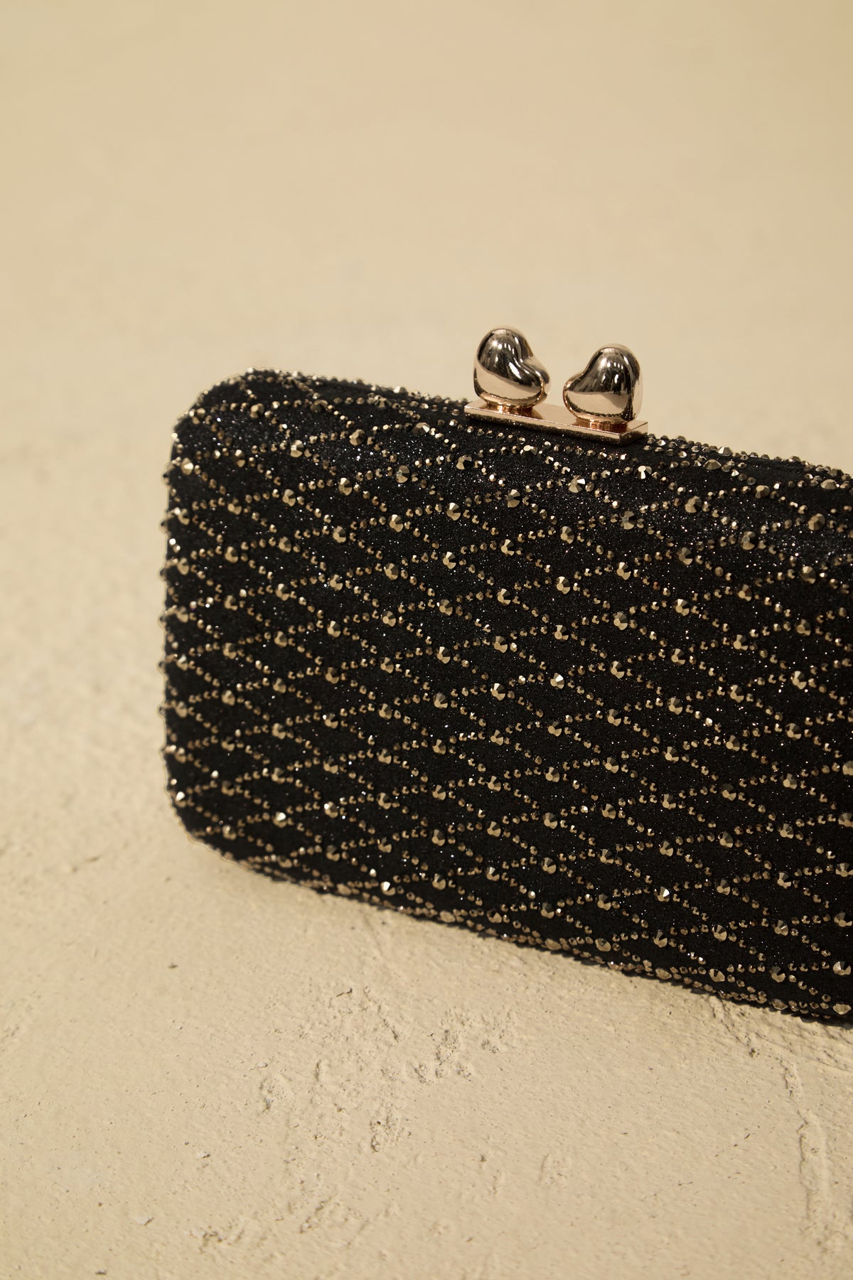 Diamond Embellished Box Clutch