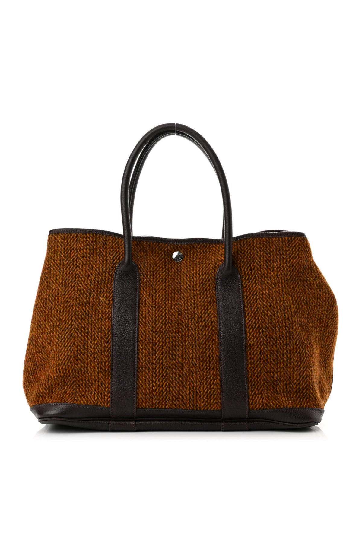 Faux Woolen Pu Leather Tote Bag