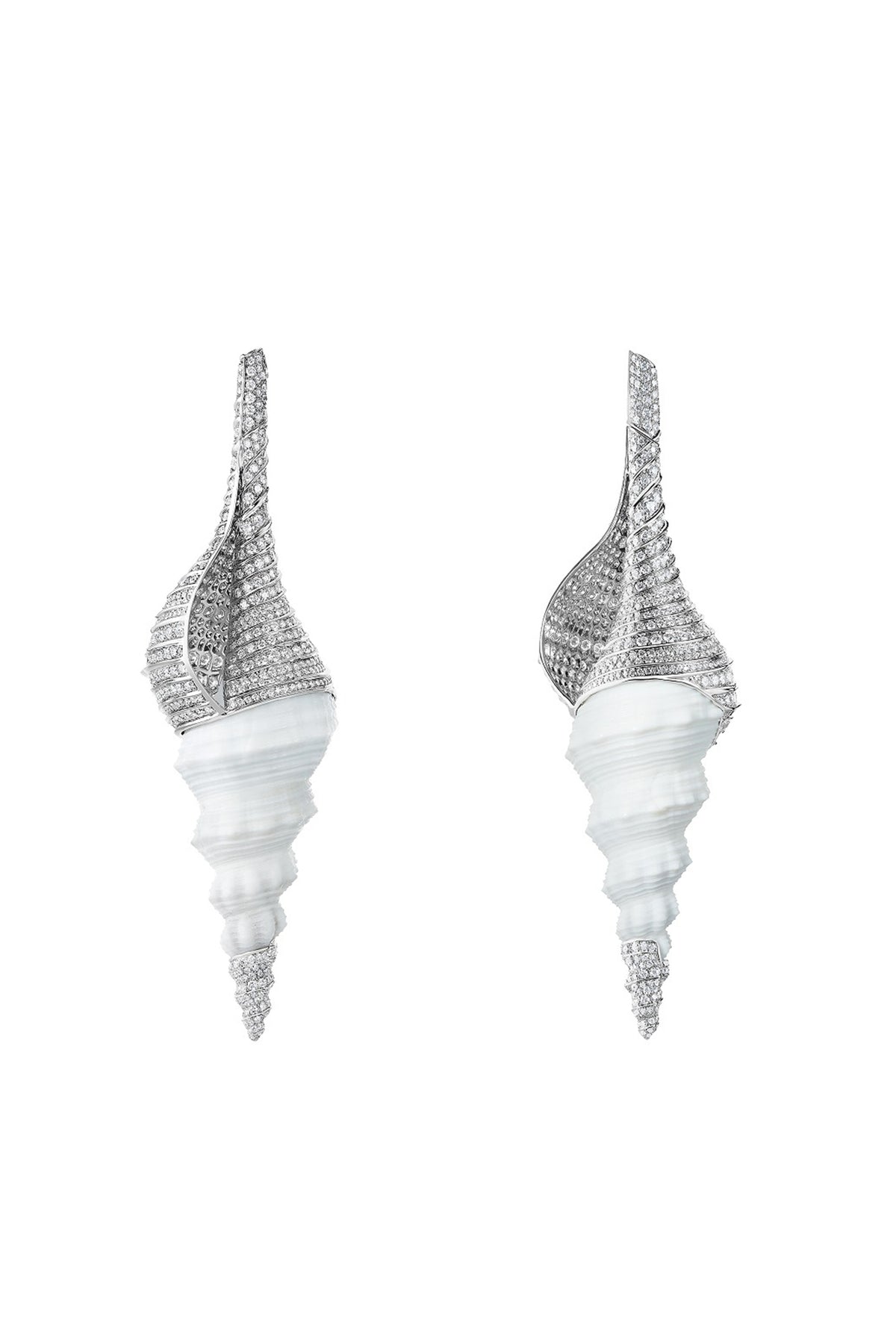 Sea Shell Diamond Ear Cuffs