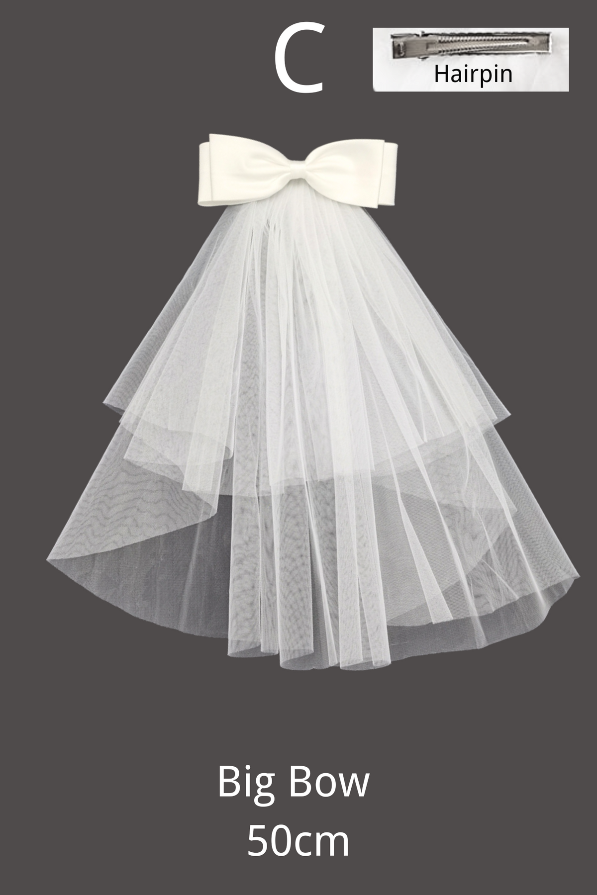 Rosalind Ribbon Big Bow Veil