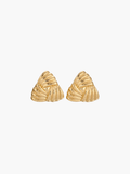 Textureed Triangle Earrings