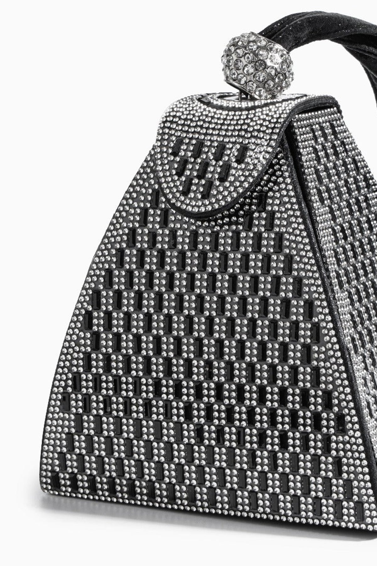 Rhinestone-embellished Pyramid Handbag