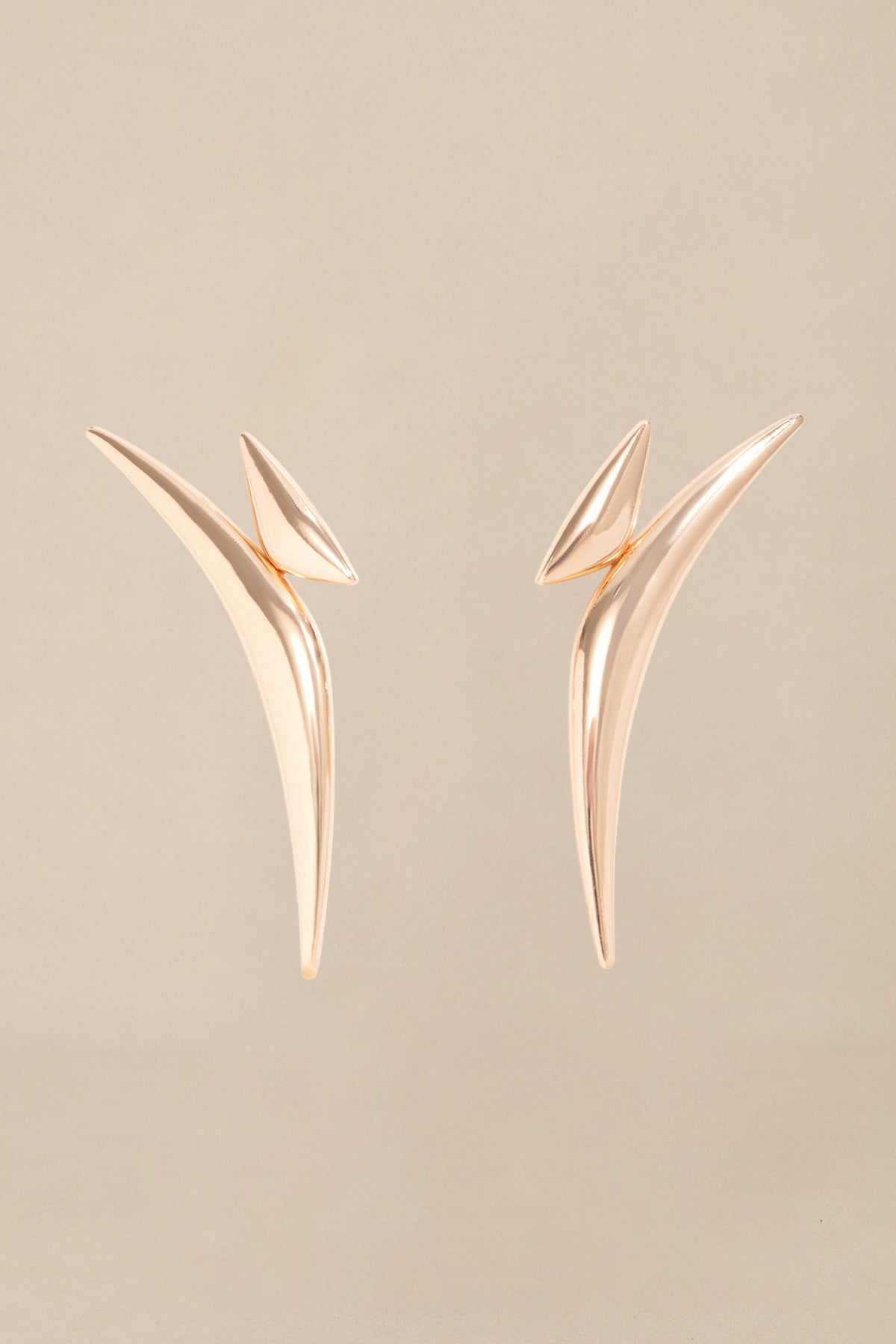Abstract Triangle Pointed Drop Earrings