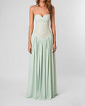 Lucia Yellow Lace Bodice Maxi Dress