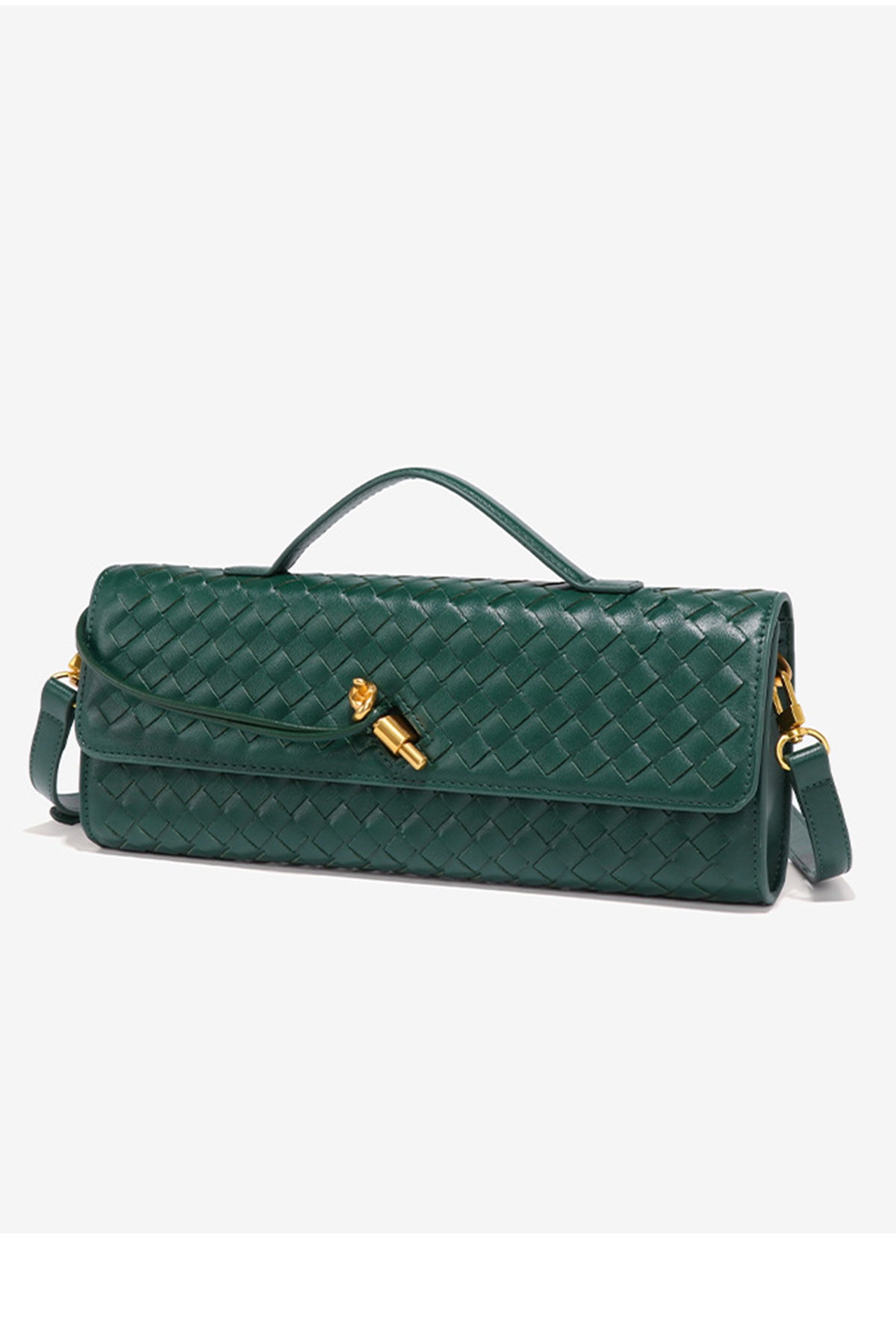 Woven Leather Clutch Bag