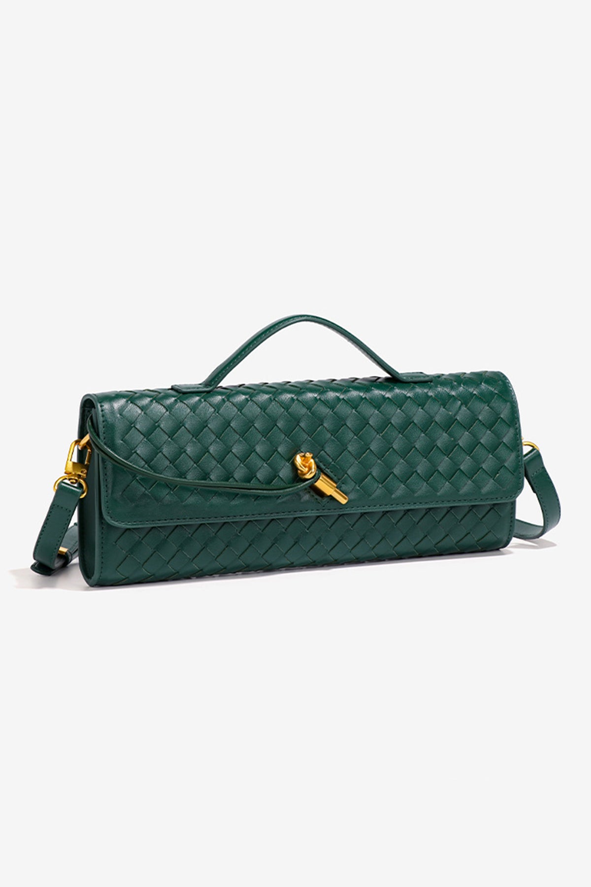 Woven Leather Clutch Bag