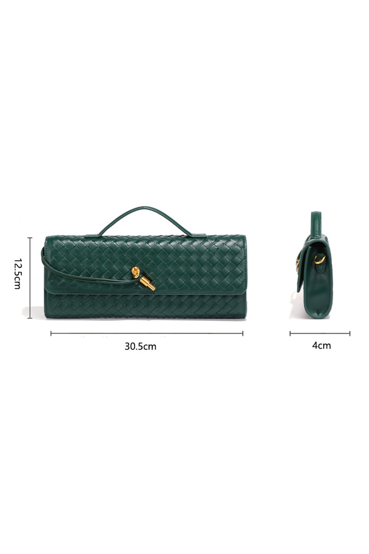 Woven Leather Clutch Bag