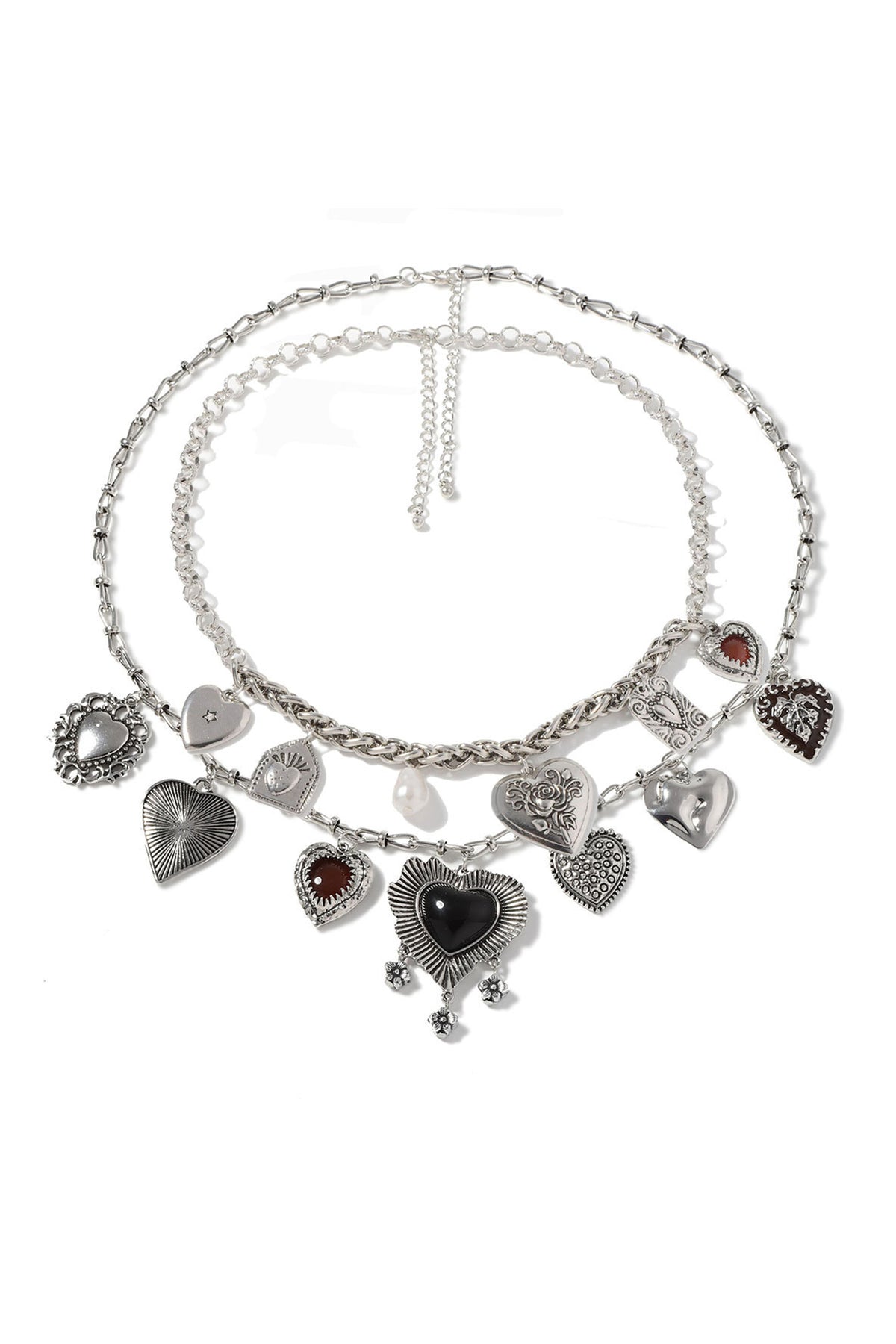 Two-Pack Irregular Heart Necklace Set