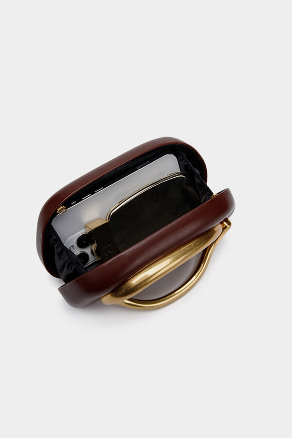Curved Metal Box Bag
