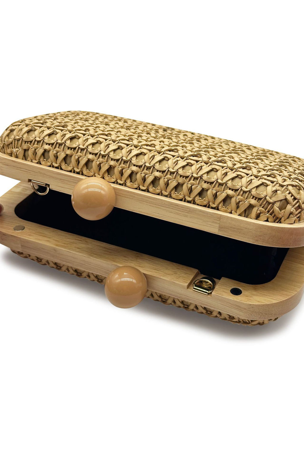Natural Straw Weave Clutch