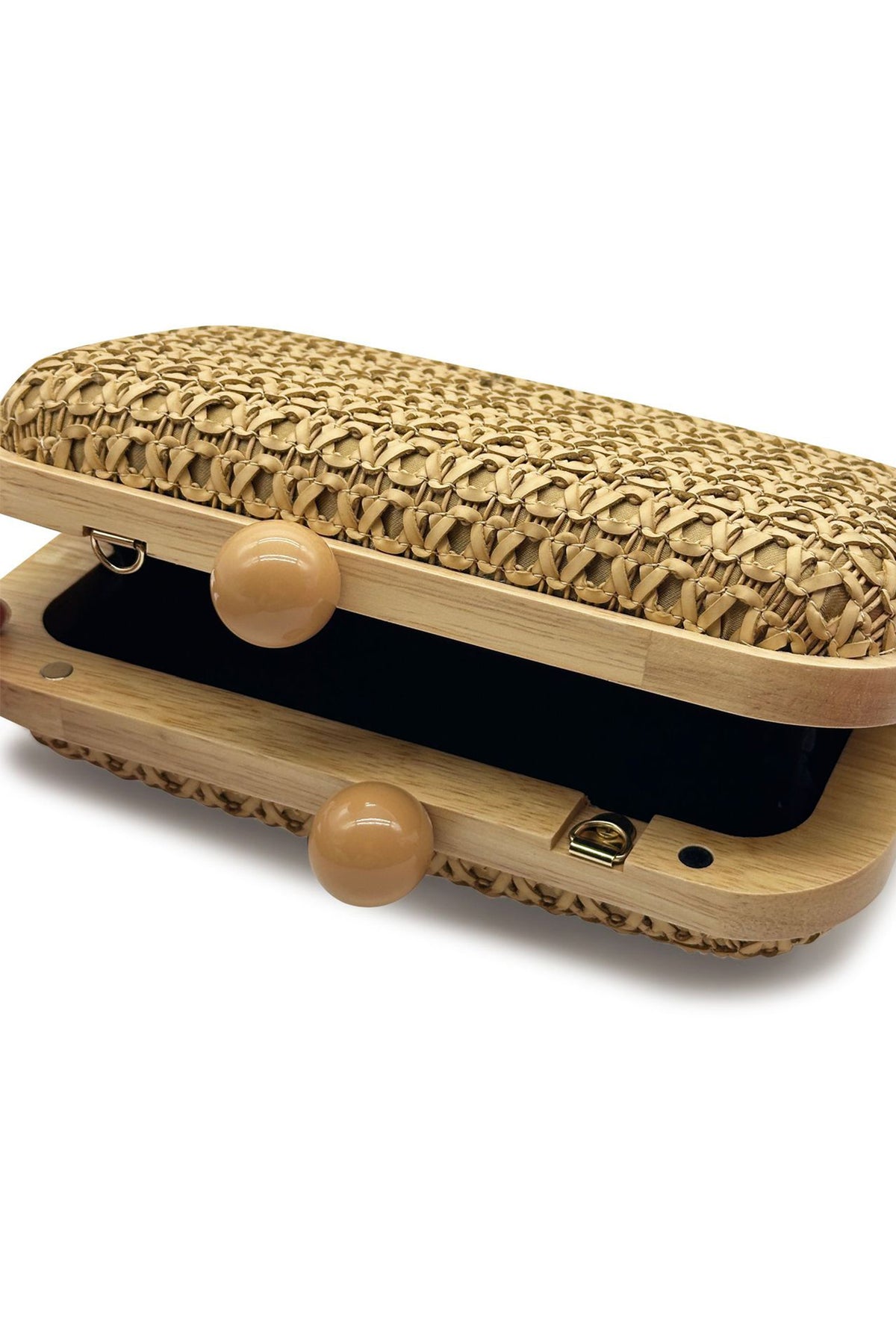 Natural Straw Weave Clutch