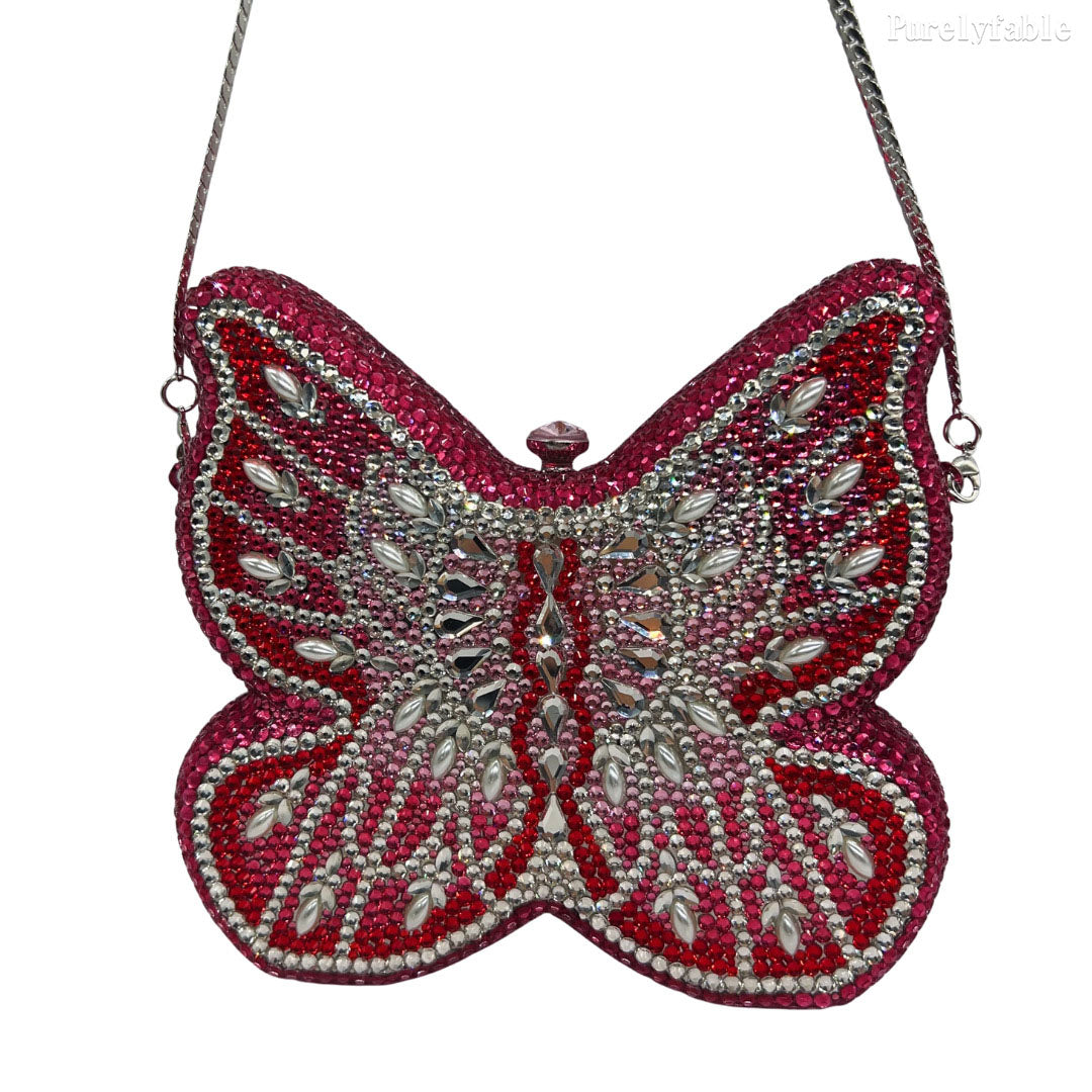 Pink Butterfly Shaped Dinner Bag