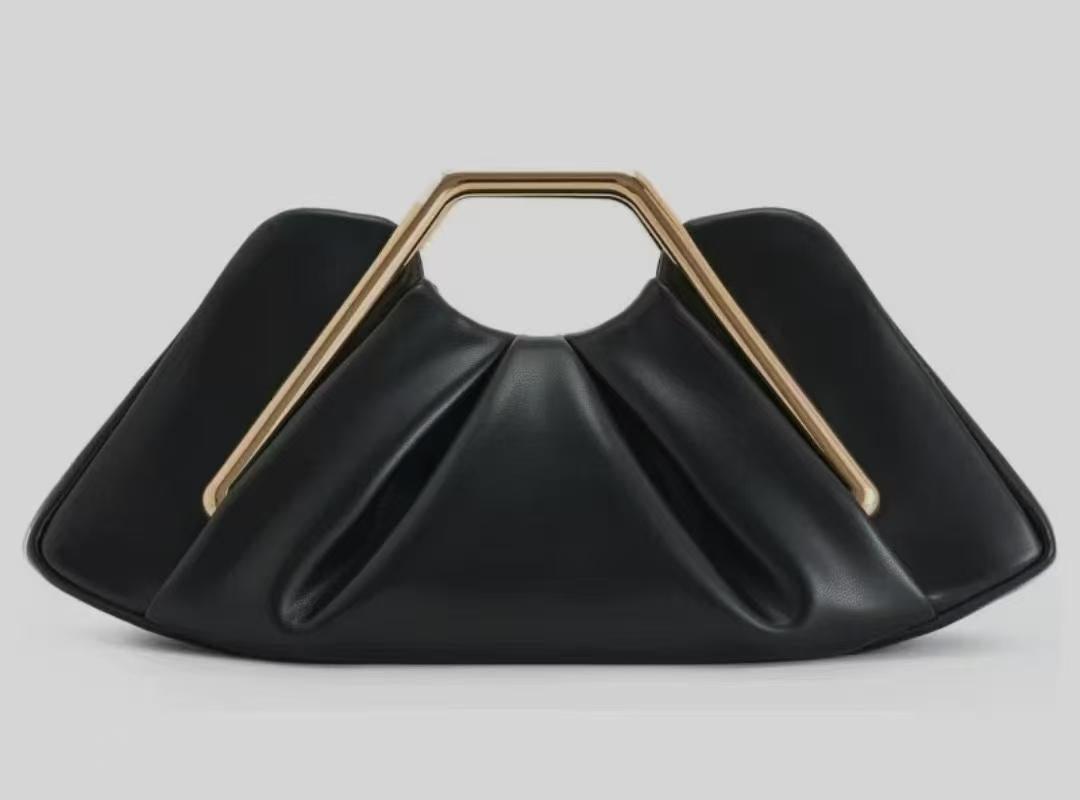 Brown Ruched Cloud Bag