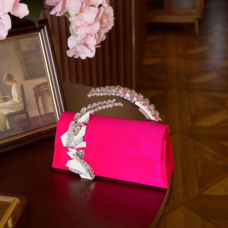Golden Hand-Held Crossbody Bag