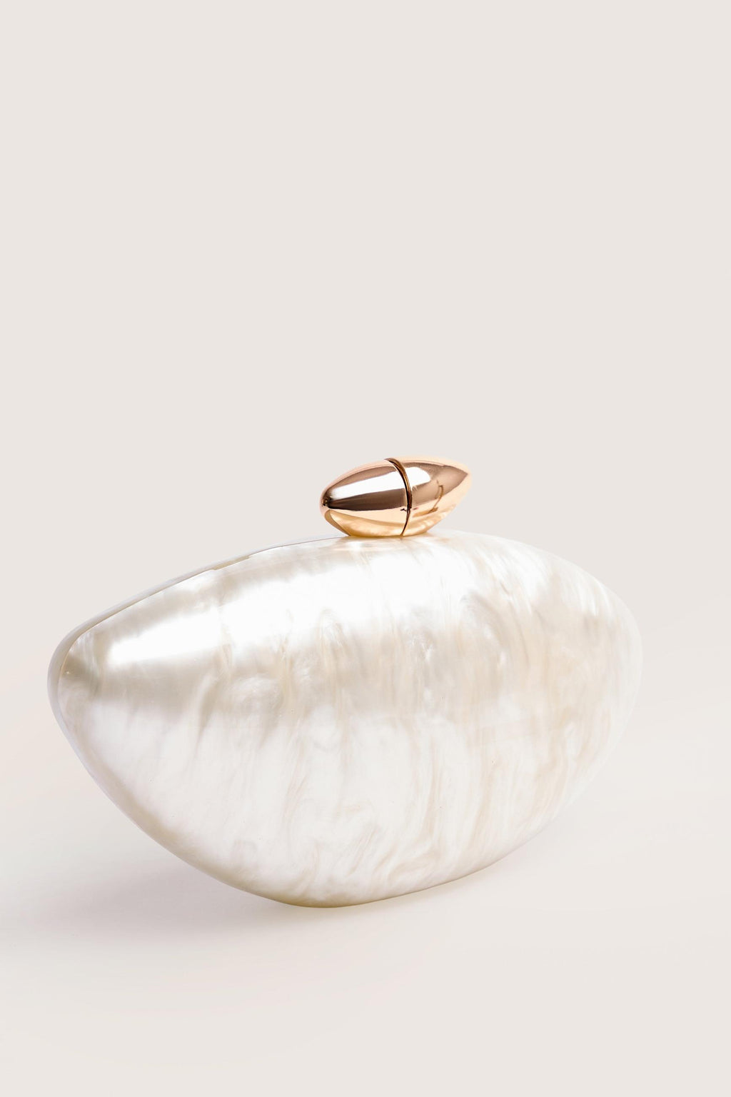 Acrylic Metal Button Clutch Bag