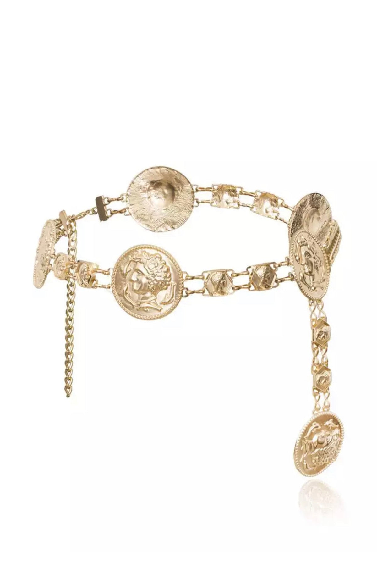 Vintage Portrait Pendant Chain Belt