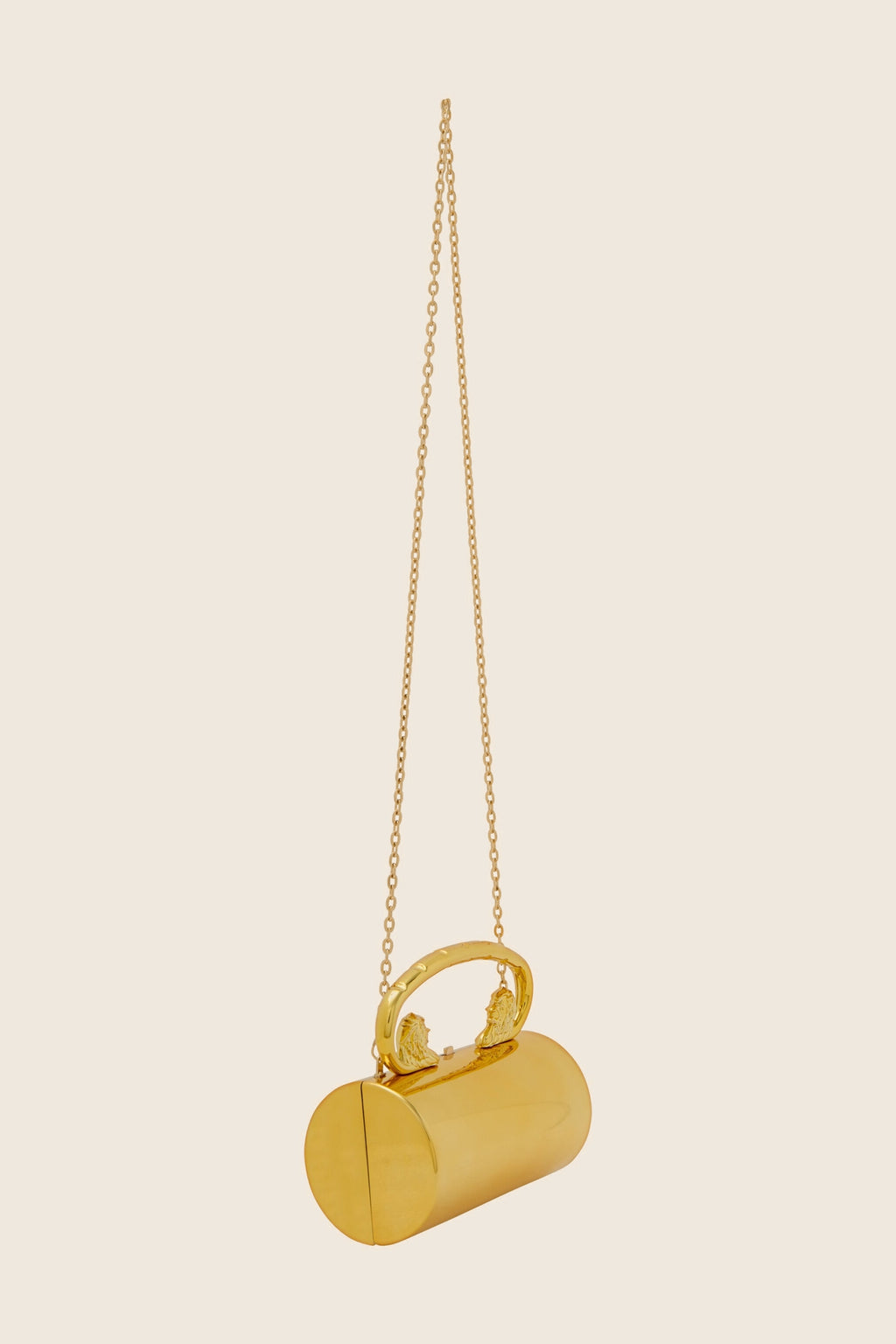 Metal Lion Head Handle Clutch