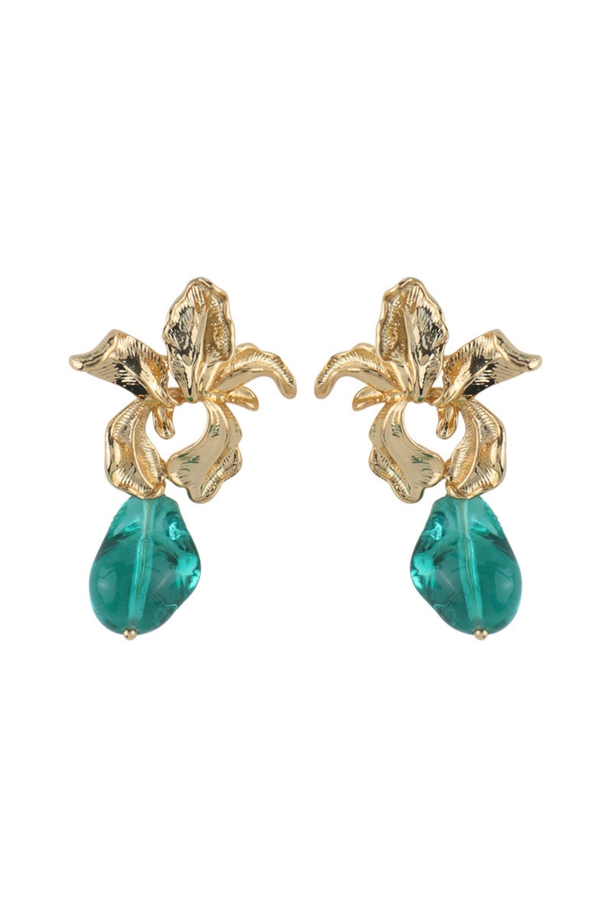 Dimentional Green Acrylic Necklace & Earrings