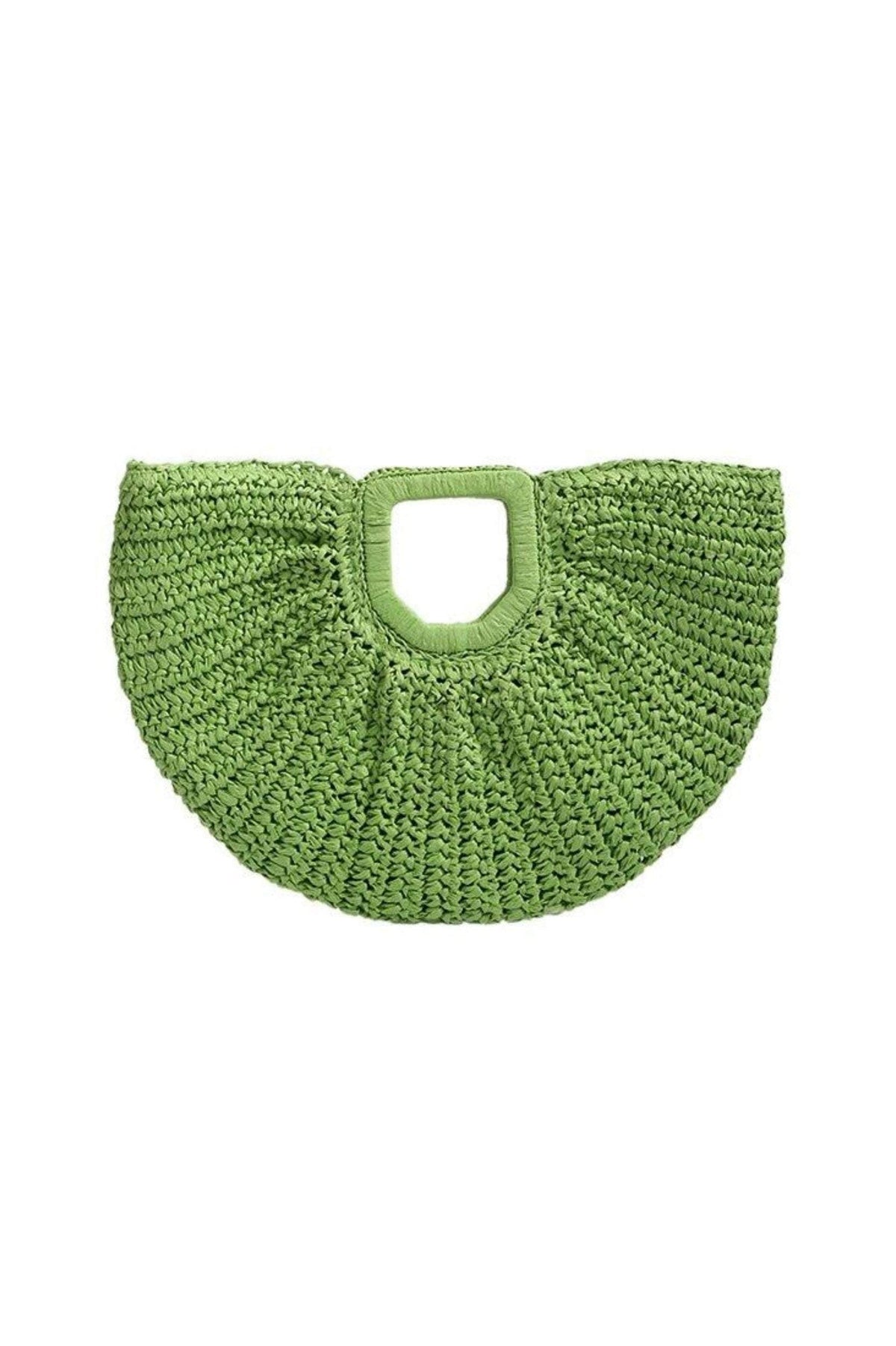 Large Handmade Strawhand Moon Bag